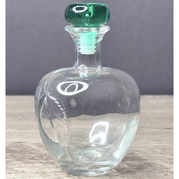 5" Vintage Shaped Glass Decanter Apple No Chips or Cracks - Picture 1 of 6